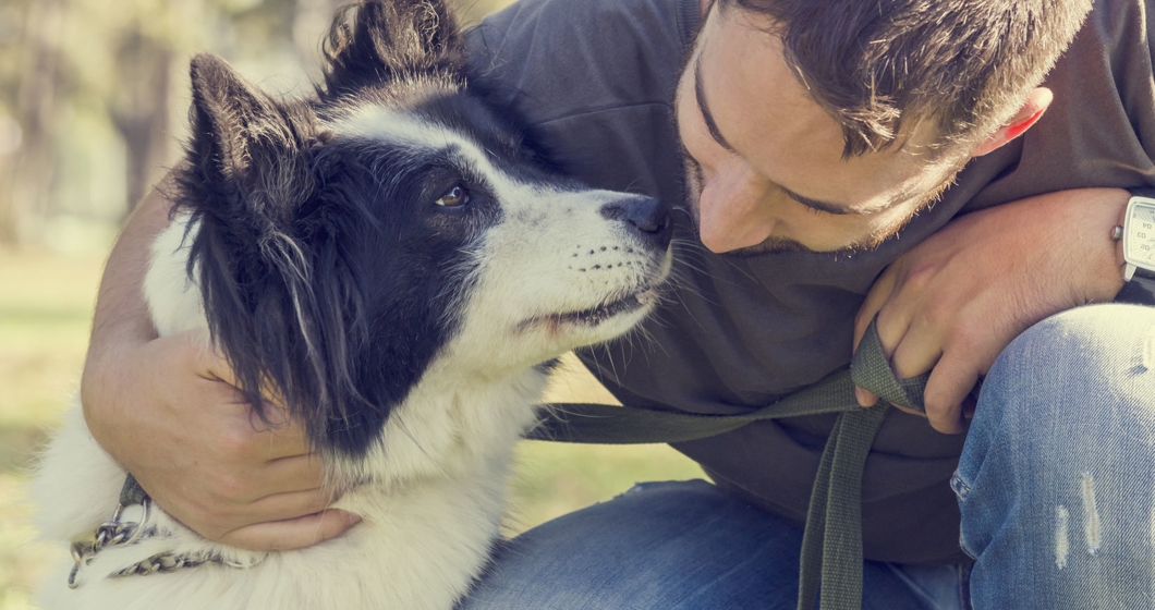 Man with his dog
